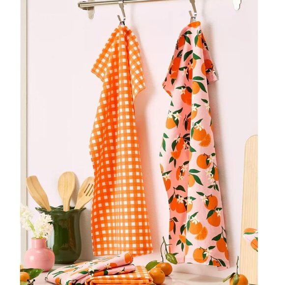 NWT Kate Spade Spring & Gingham Kitchen Towel 4-Pack - Picture 1 of 5